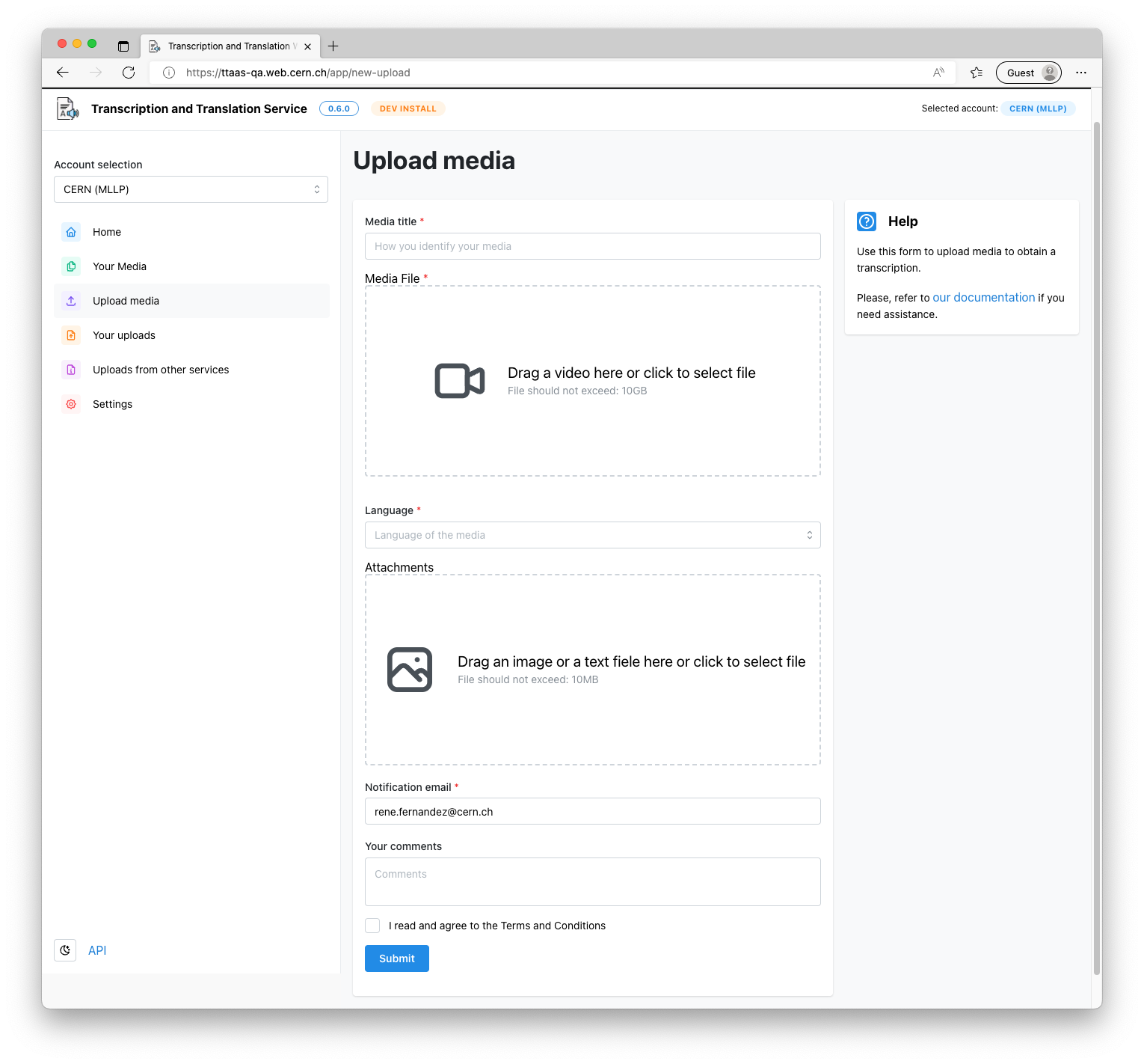 Upload Form